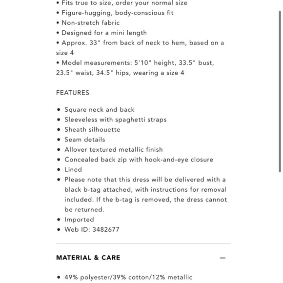 LIKELY**Lurex Hayley Dress**US 6 + 8 $208 - Picture 7 of 7